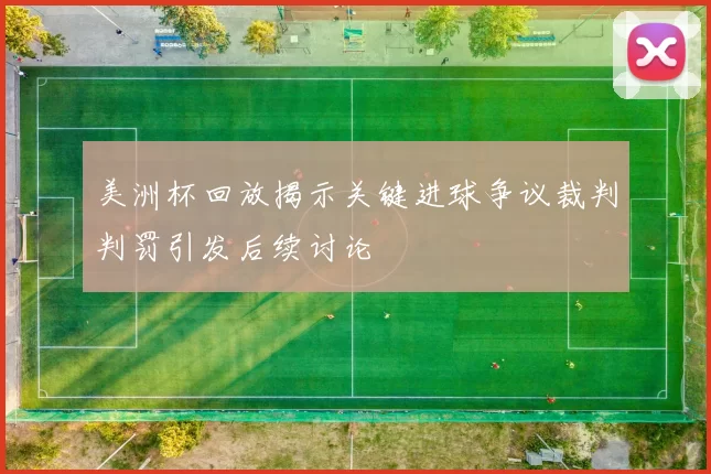 美洲杯回放揭示关键进球争议裁判判罚引发后续讨论